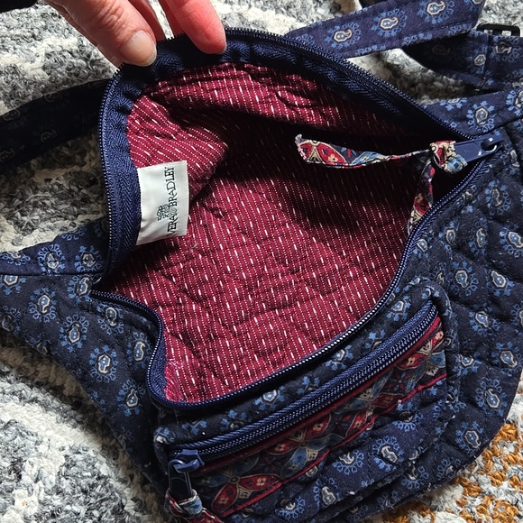 Vintage Vera Bradley Quilted Blue Fanny Pack Bag - Picture 4 of 6